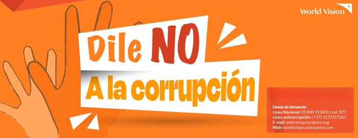 WORLD VISION LE DICE NO A LA CORRUPCIÓN